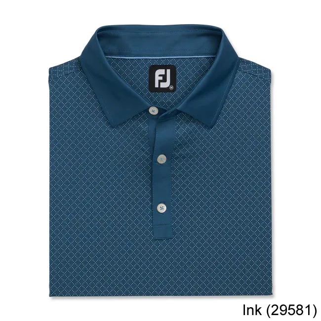 Footjoy Diamond Dot Print Lisle Self Collar