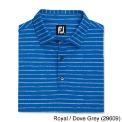 Footjoy Chalk Line Print Stretch Pique Self Collar