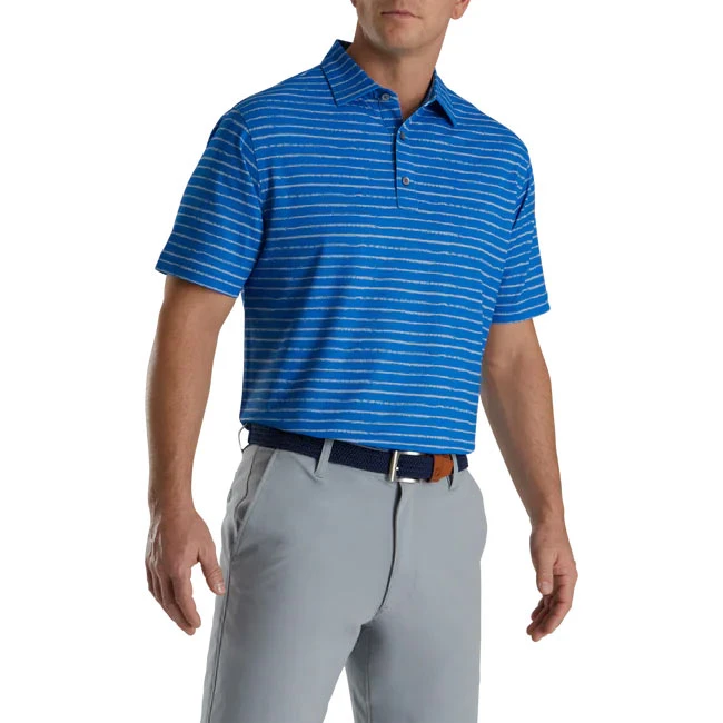 Footjoy Chalk Line Print Stretch Pique Self Collar - Image 2