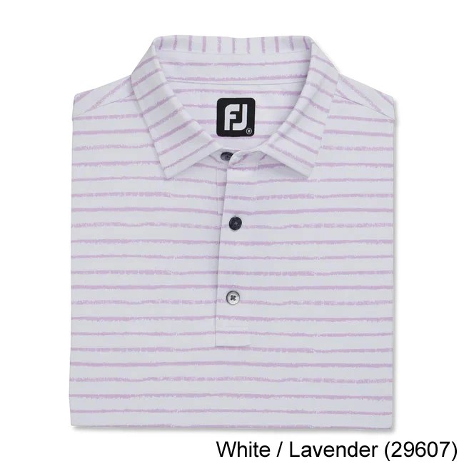 Footjoy Chalk Line Print Stretch Pique Self Collar - Image 3