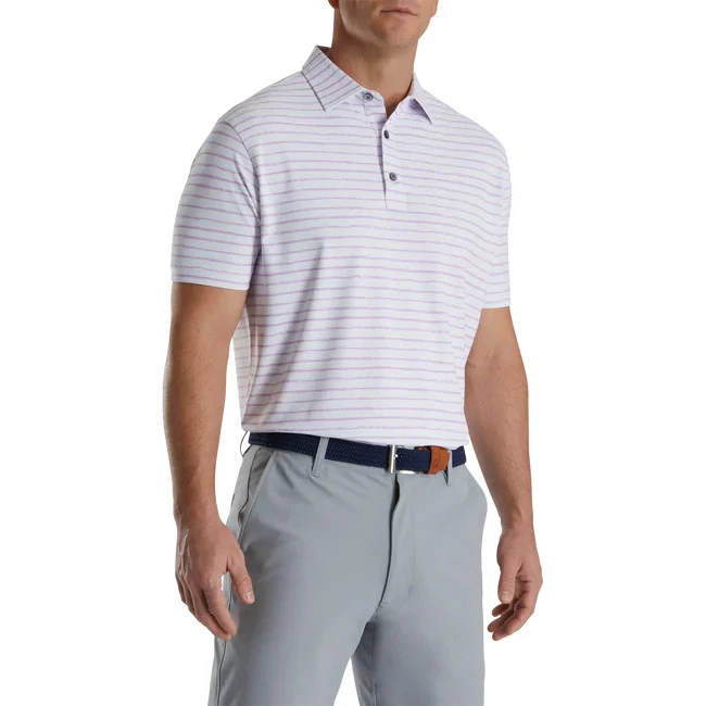 Footjoy Chalk Line Print Stretch Pique Self Collar - Image 4