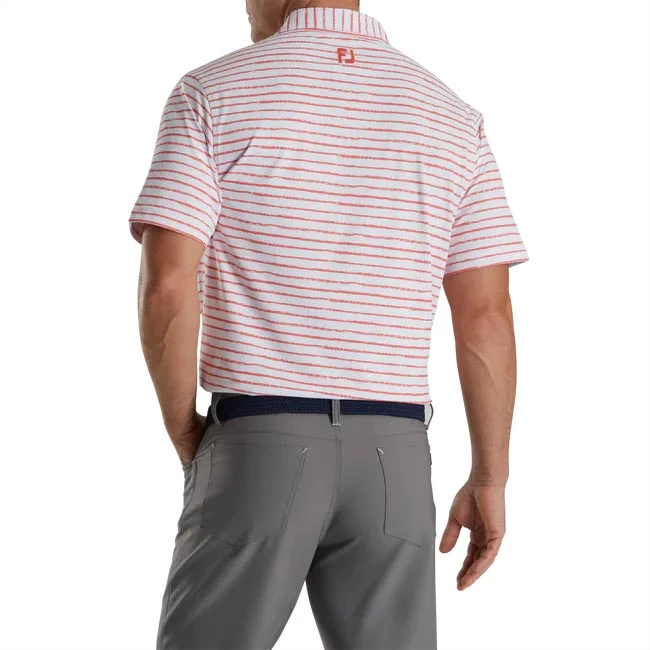 Footjoy Chalk Line Print Stretch Pique Self Collar - Image 7