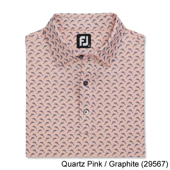 Footjoy Lisle Leaping Dolphins Print Self Collar