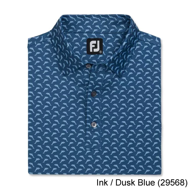 Footjoy Lisle Leaping Dolphins Print Self Collar - Image 3