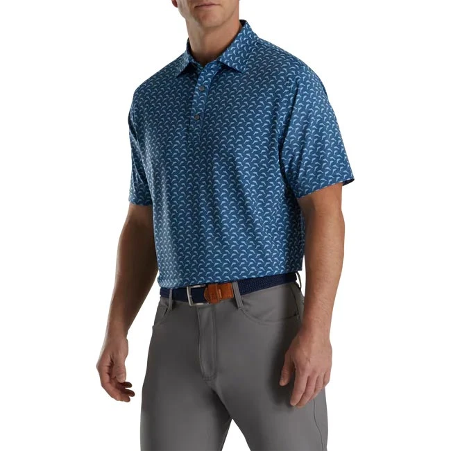 Footjoy Lisle Leaping Dolphins Print Self Collar - Image 4