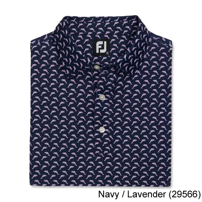 Footjoy Lisle Leaping Dolphins Print Self Collar - Image 7