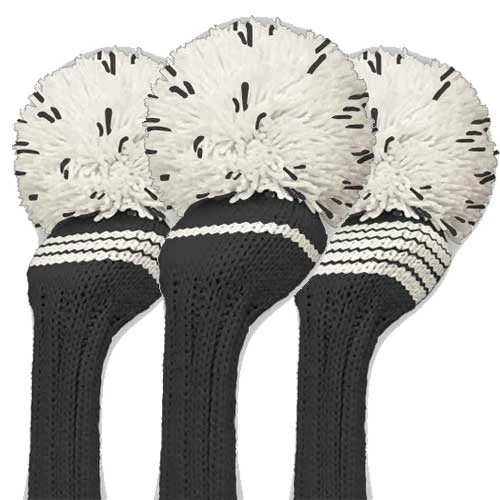 Jan Craig Black White Stripe Headcover Set