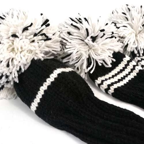 Jan Craig Black White Stripe Headcover Set - Image 2