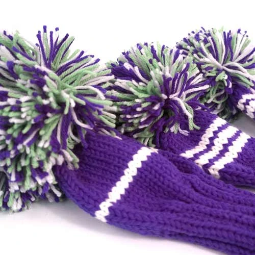 Jan Craig Purple White Meadow Stripe Headcover Set - Image 2