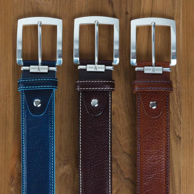 Links & Kings Italian Smooth Leather Belt