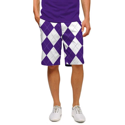 LoudMouth Purple & White Shorts