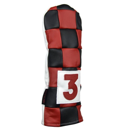 Rose & Fire Checkered Premium USA Leather Headcover - Image 3