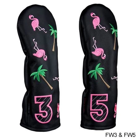 Rose & Fire Flamingo Premium USA Leather Headcover - Image 2