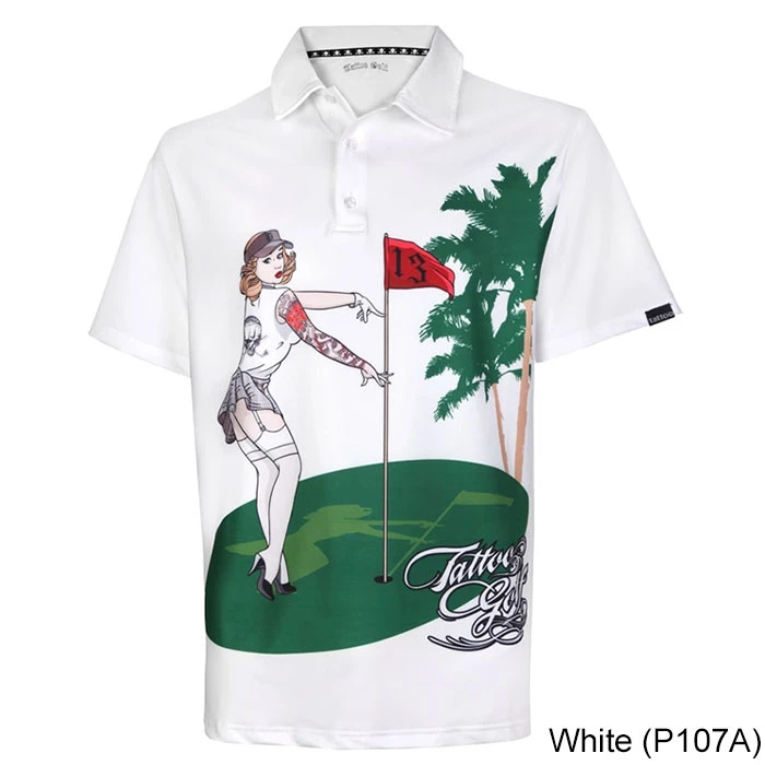 Tattoo Golf Pin High Performance Golf Shirts