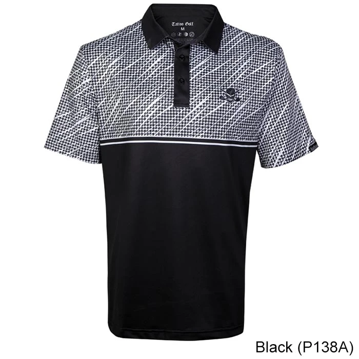 Tattoo Golf Houndstooth Cool-Stretch Golf Shirt - Image 3