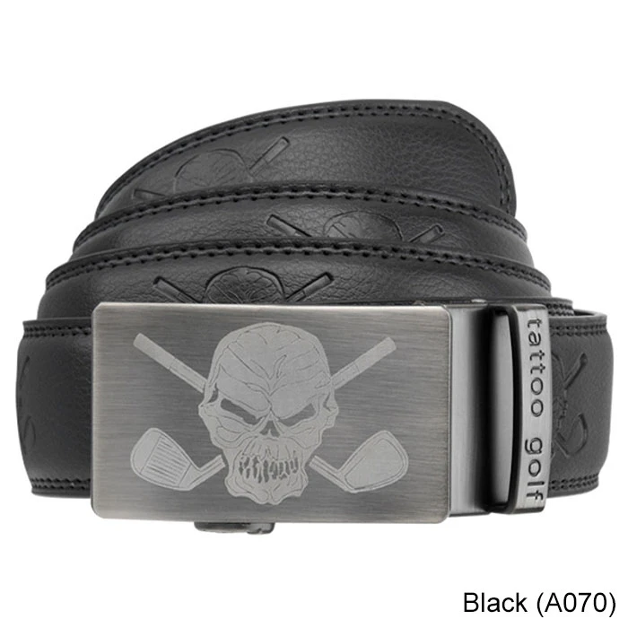 Tattoo Golf Leather Ratchet Belt
