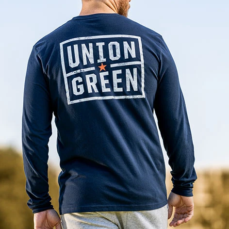 Union Green Double Hit Grit Long Sleeve T-Shirt - Image 2