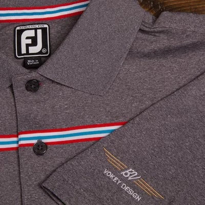 Vokey Design FJ ProDry Lisle Chest Stripe Polo Shirts - Image 4