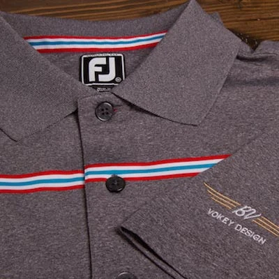 Vokey Design FJ ProDry Lisle Chest Stripe Polo Shirts - Image 6